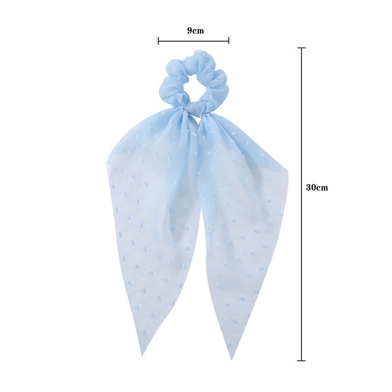 2021 New Yiwu Wholesale Seersucker Big Streamer Headband Thin Spring And Summer Color Solid Color Streamer Headband Item Picture