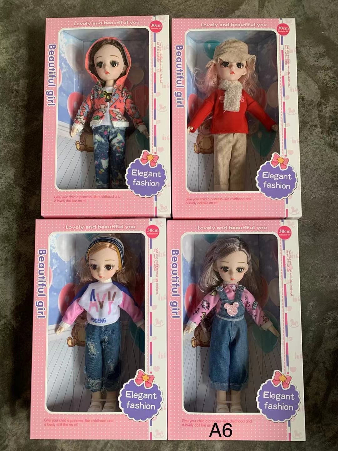 30 Cm Joint Gift Box Doll Four Can Be Mixed Explosive Girl Gifts details Picture