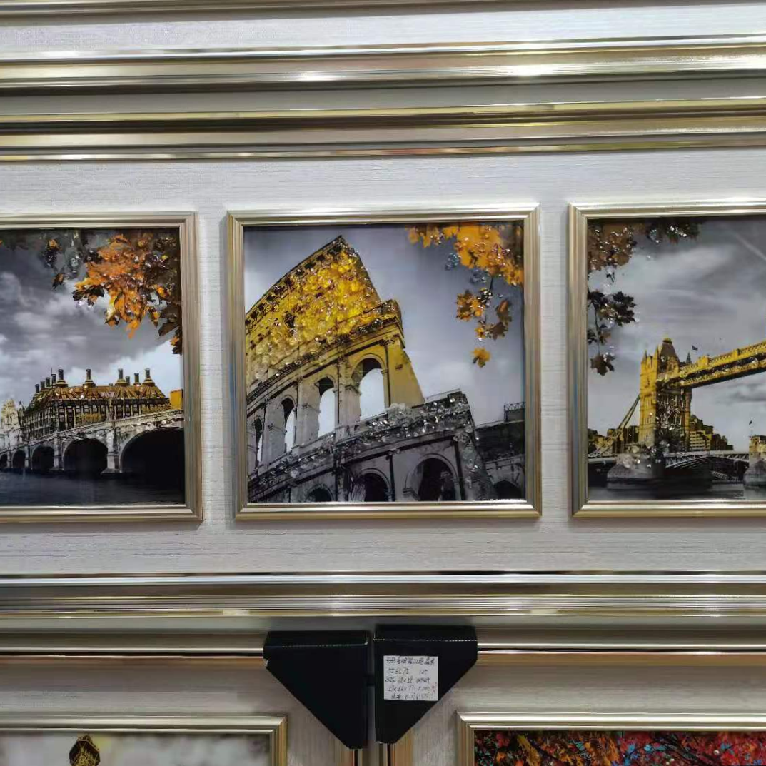 4025香槟银双框三拼晶瓷