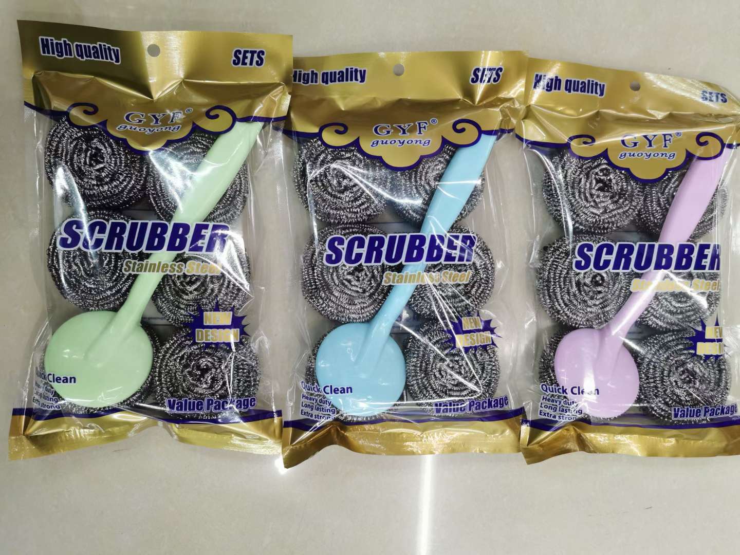 国勇清洁球，厂家直销，H882，6个清洁球+手柄套装产品图