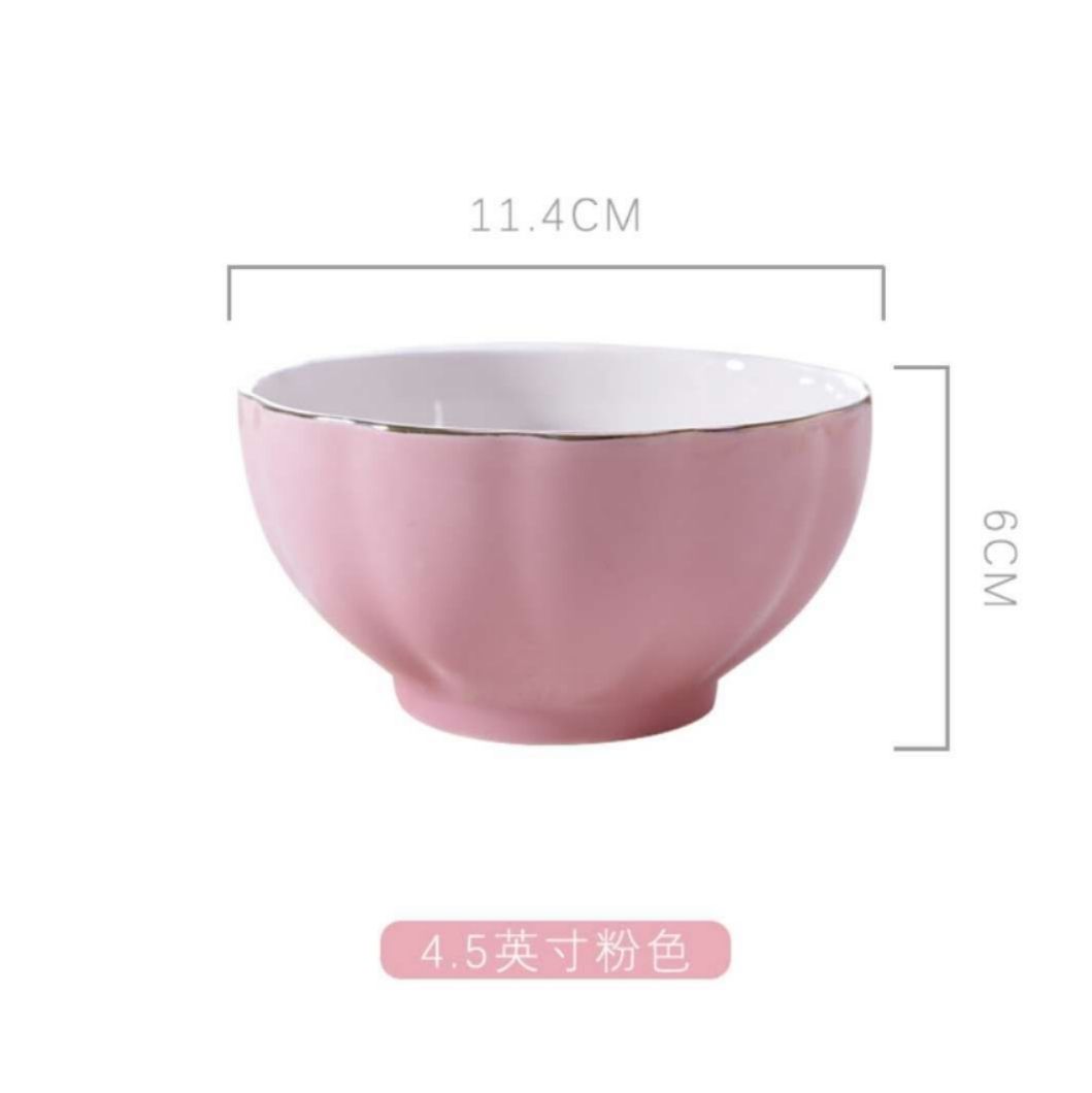 北欧简约陶瓷创意金边套装盘碗详情图3