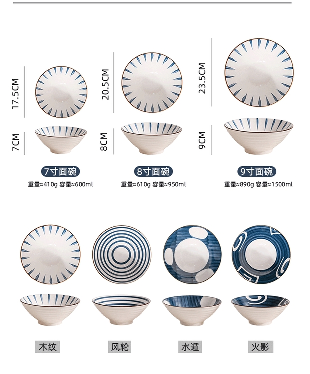 日式创意餐具碗盘碟子面碗饭碗汤详情图11