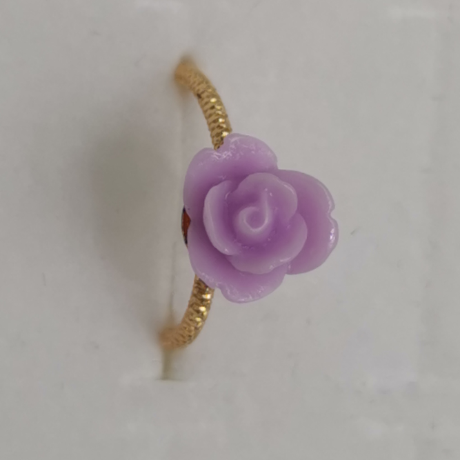 Rose plated K gold ring 3