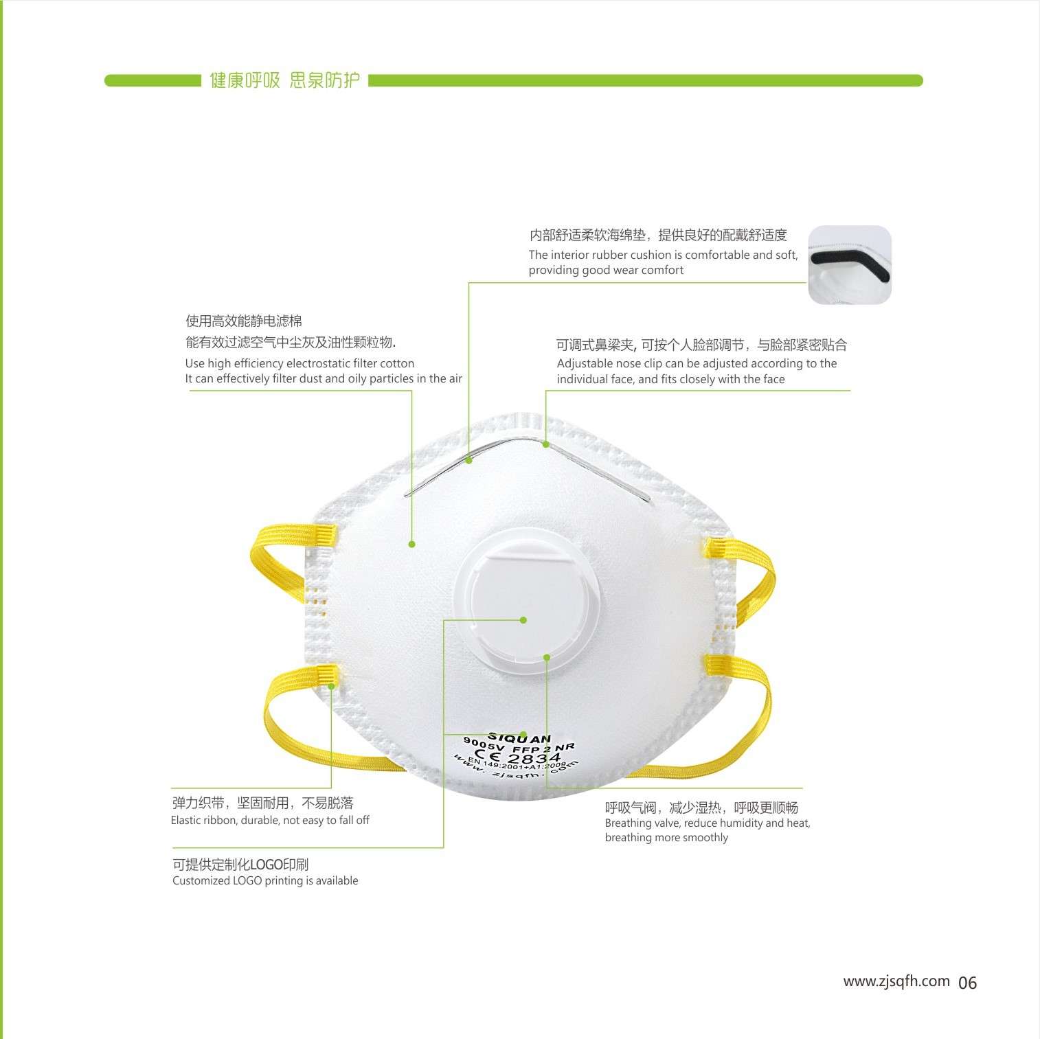 厂家直销品质优良杯型口罩，FFP2  FFP3款式品种多。详情图5