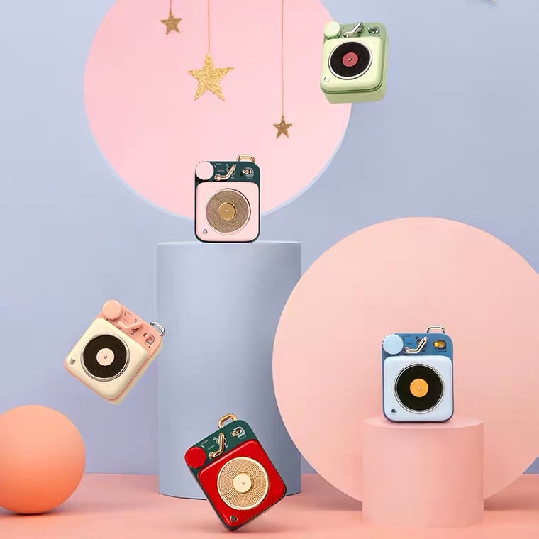 aima艾玛AIMA猫王原子唱机B612猫王小音箱蓝牙音箱迷你小音响蓝牙音响小 便携式小音响 无线蓝牙复古音箱音响家用 detail image 1