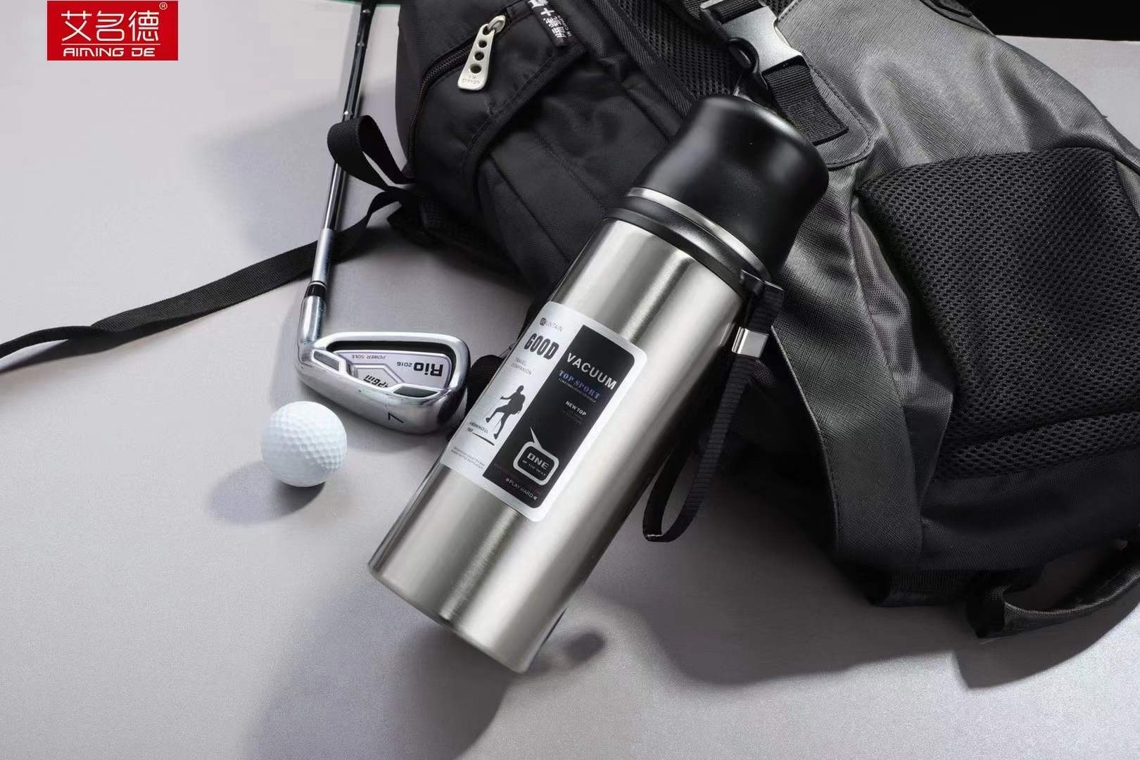 钢盖吊带新款时尚休闲保温杯产品图