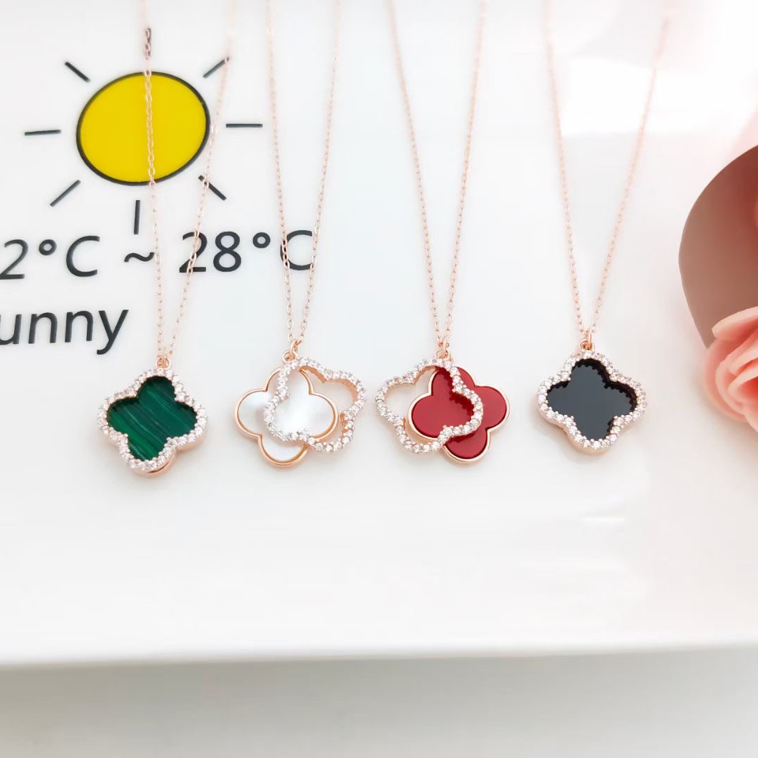 925银幸运草项链