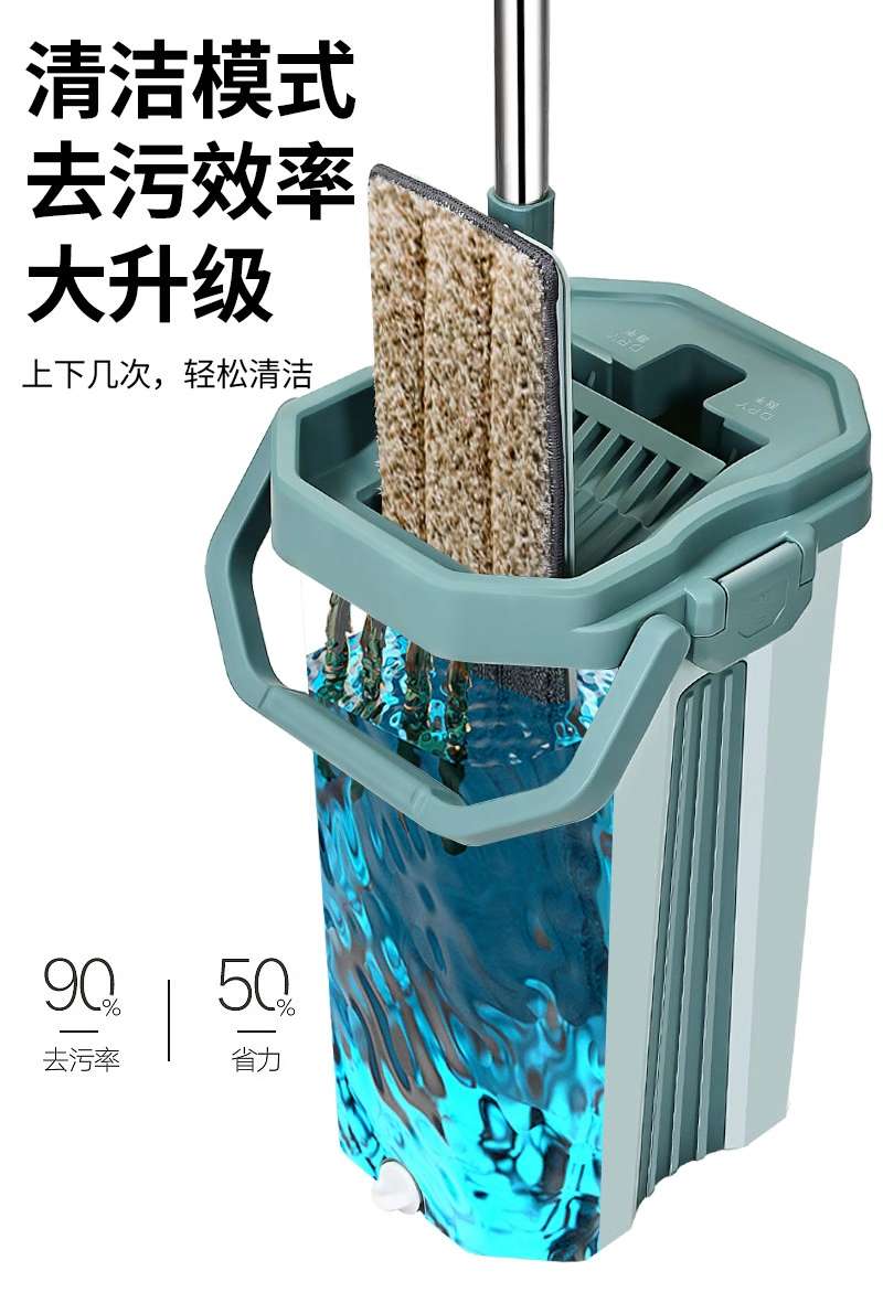 2020新款刮刮乐免手洗平板拖把干湿两用家用一拖净布懒人拖地神器详情4