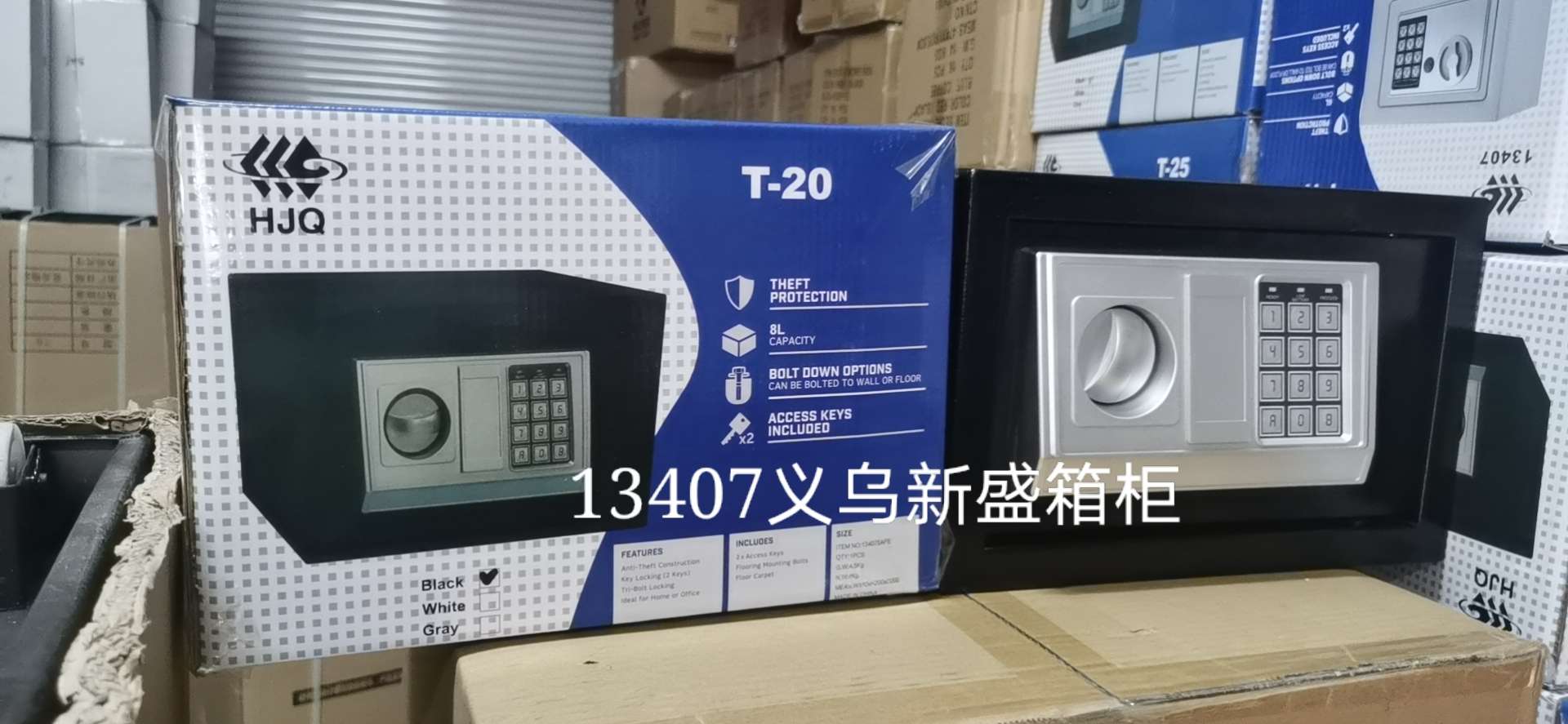 13407 Yiwu Xinsheng Box Cabinet T20 Home, Office, Hotel and Inn Safe, Built-in combination Box, Electronic piggy bank, Storage Box 20EA Safe, Storage Cabinet HJQ detail image 4