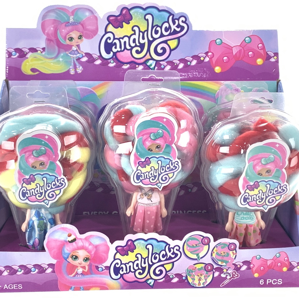 8319 Long-haired cotton dolls in multi-color mixed outfits