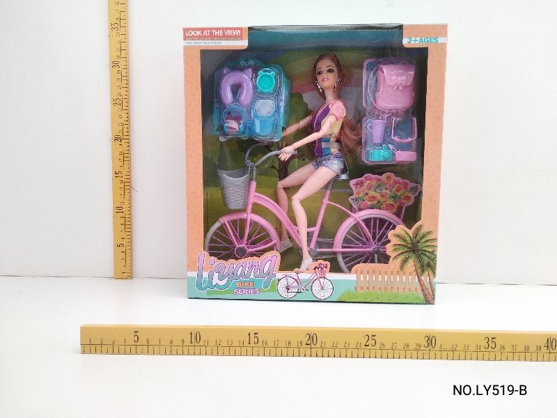 Bike-riding Barbie doll detail image 4