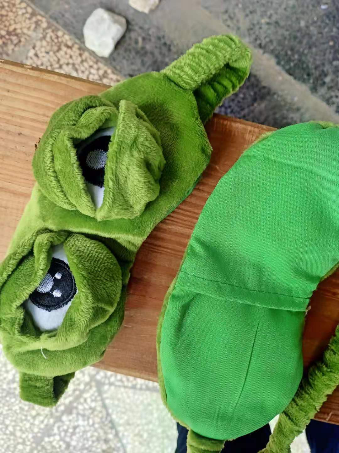 青蛙眼罩超柔绒面遮光透气眼罩冰袋卡通睡眠护眼现货批发详情图6