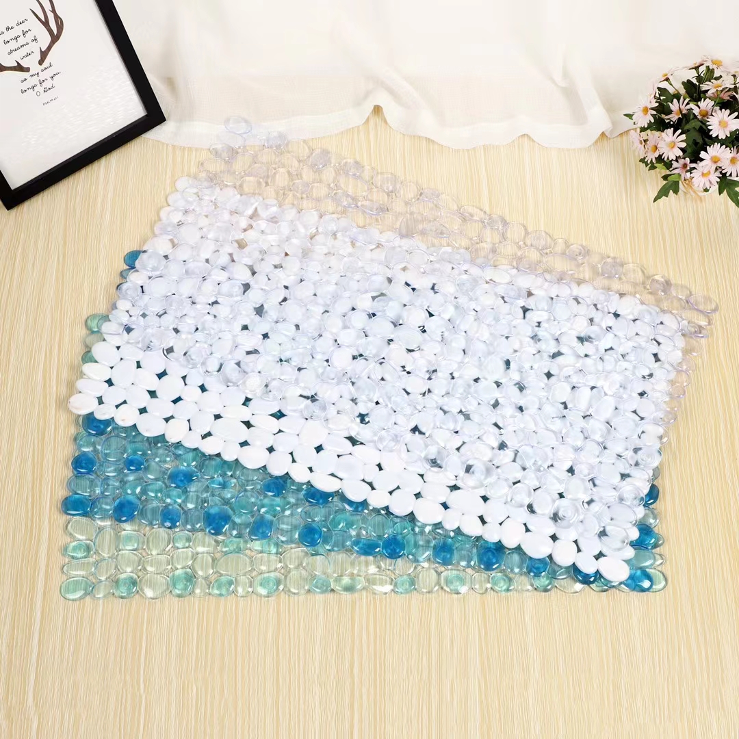 长方鹅卵石浴室防滑垫