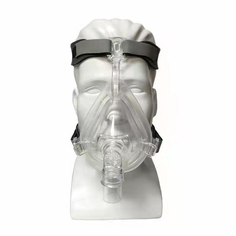 厂家直销全脸型呼吸机面罩鼻氧管组合式挂钩全硅胶。详情图13