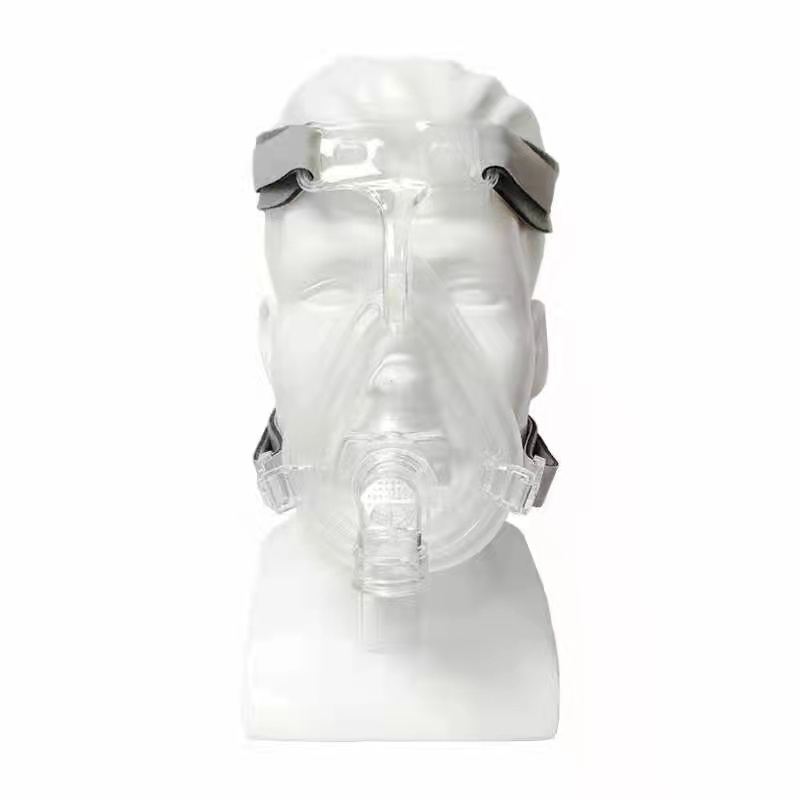 厂家直销全脸型呼吸机面罩鼻氧管组合式挂钩全硅胶。详情图11