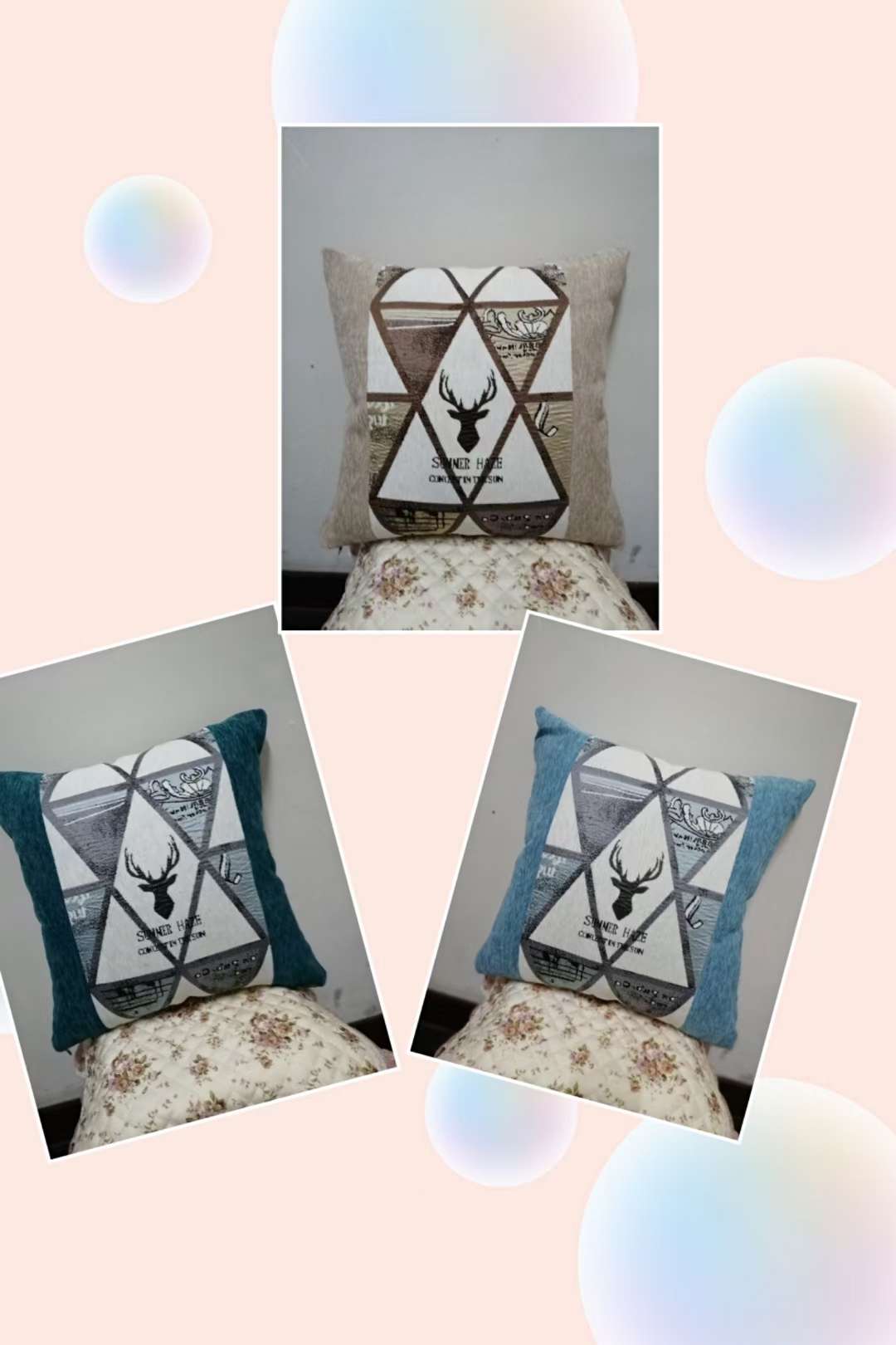 Nordic fresh and light jacquard embroidery Sherry cushion pillow backrest cover details Picture