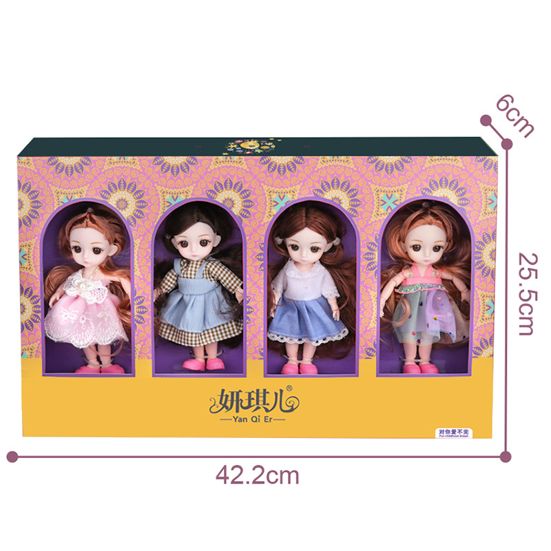Children's 16Cm Delicate Doll Costume Set With A Girl Toy Family Birthday Gift full figure