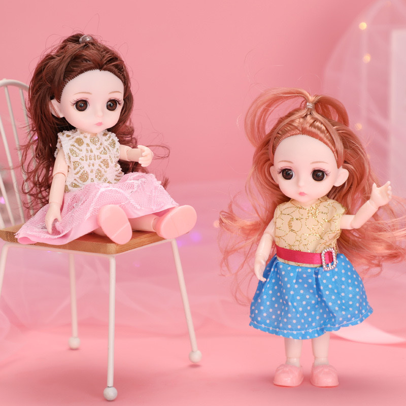 Children's 16Cm Delicate Doll Costume Set With A Girl Toy Family Birthday Gift Application Scenario