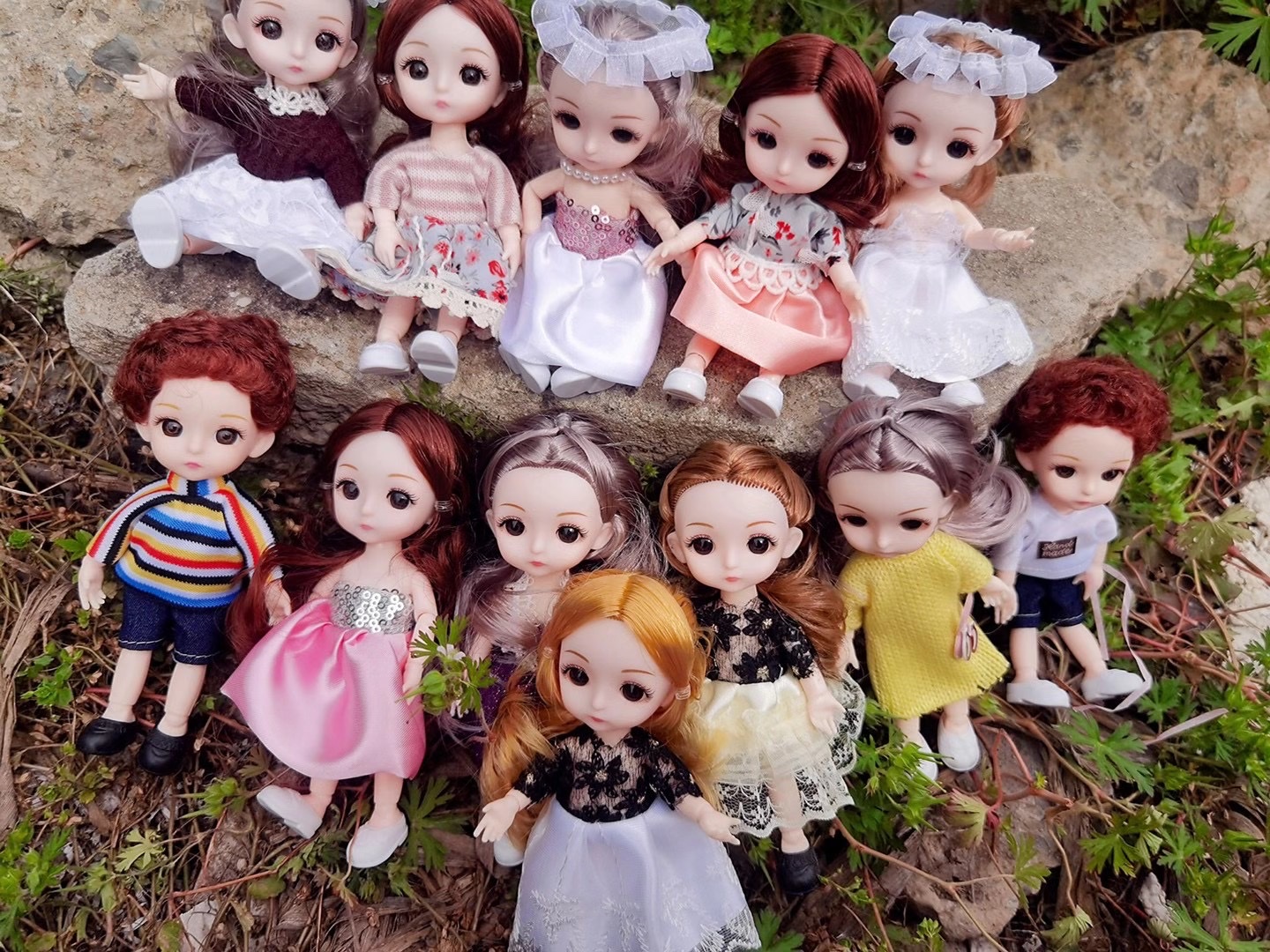 6 Inch Mini Doll Big Gift Box Small Girl Toy Set Simulation Cute Princess Ba Than Children's Gift Change details Picture