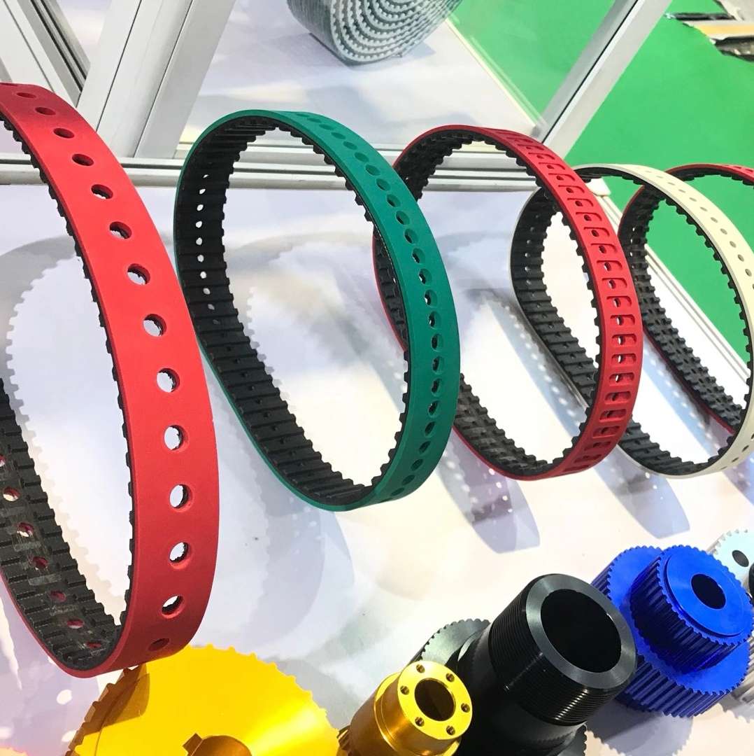 玻璃机械设备的同步带传动系统配件 同步带 同步带轮 活络带 胶辊产品图