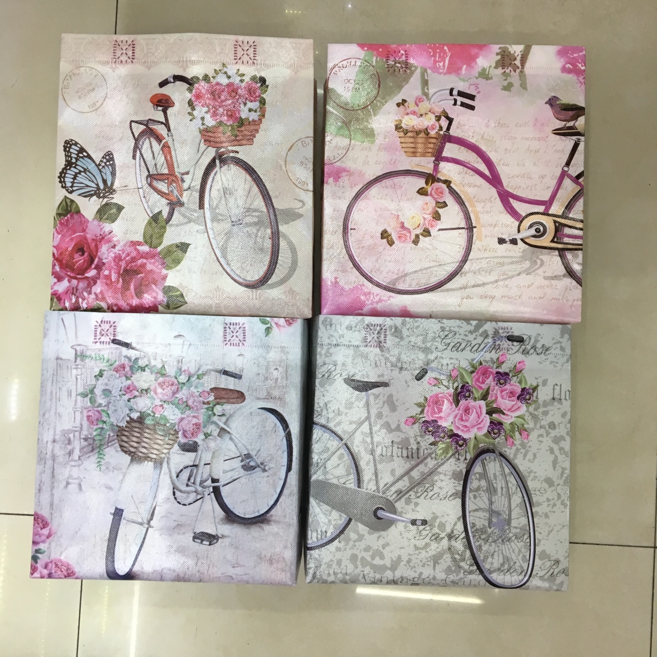 Factory direct sales of hand-held composite bicycle three-dimensional bags, horizontal and vertical shopping bags