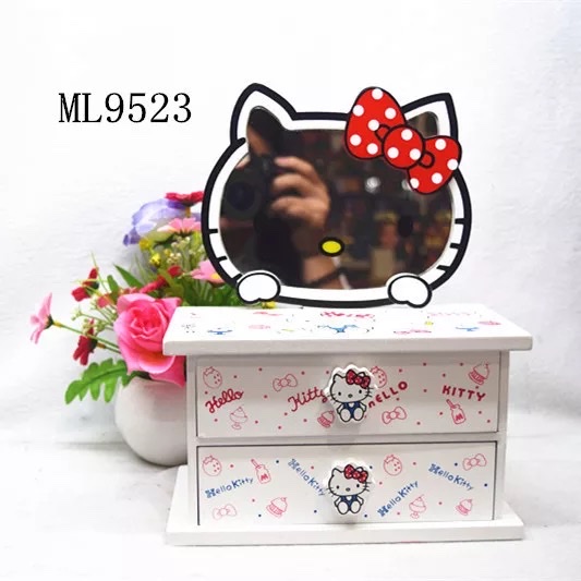 木质kt首饰盒细节图