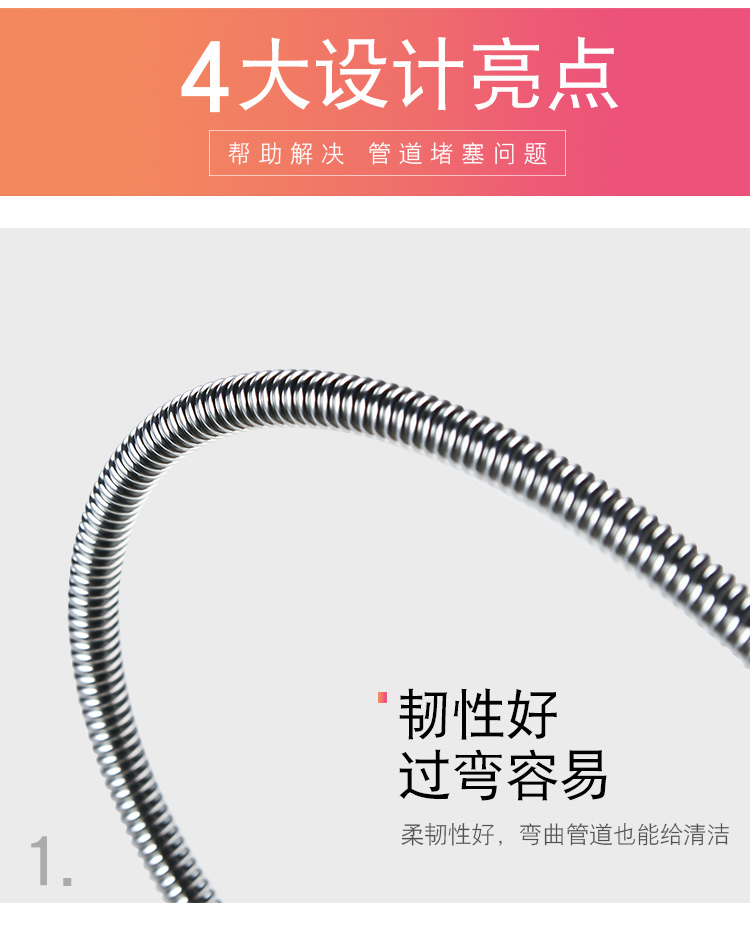 垃圾夹子拾物器异物夹取器0.6m四爪取物下水道管道疏通器神爪详情图3