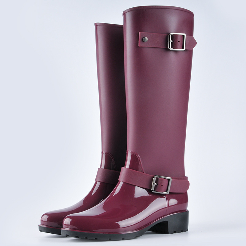 New fashion women's zipper rain boots factory direct sales details Picture