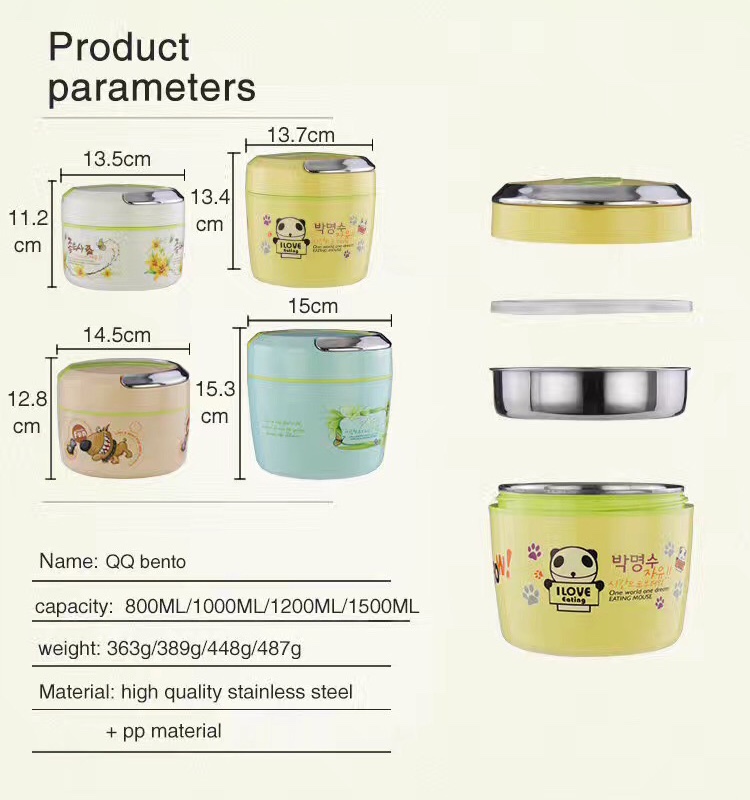 卡通饭盒/学生便当盒/保温桶产品图