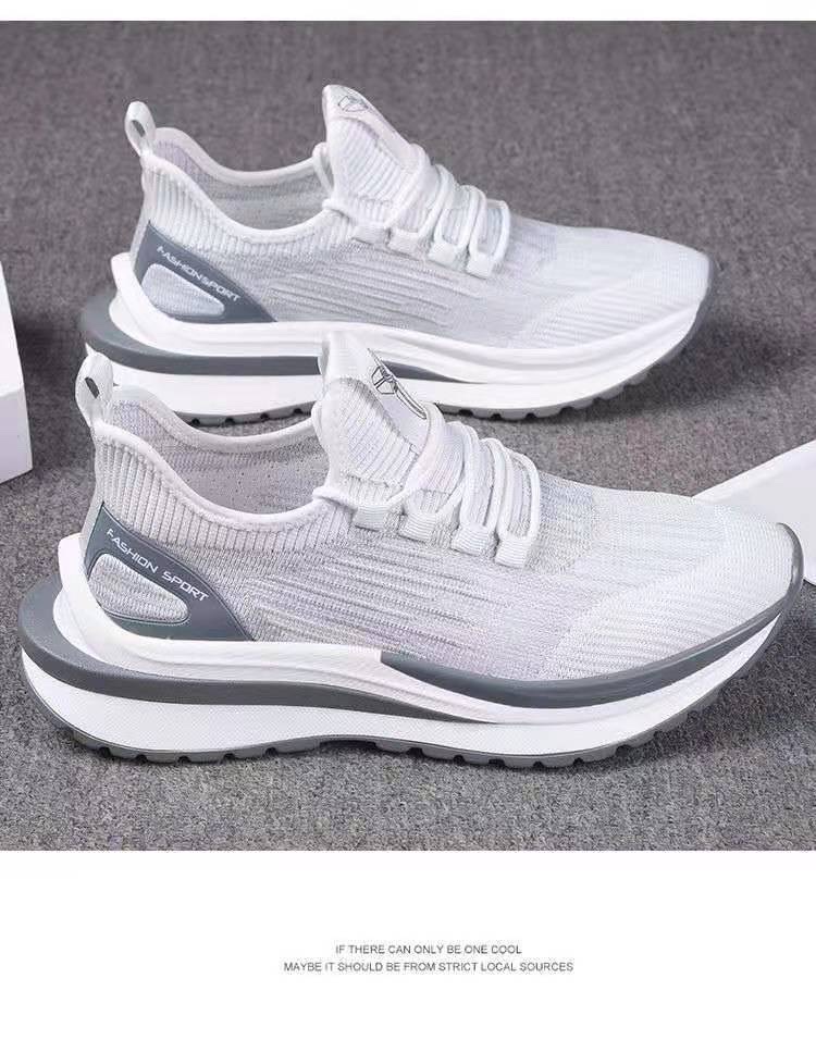 春夏新款飞织透气板鞋百搭休闲鞋韩版潮流户外登山跑步野炊运动鞋详情13