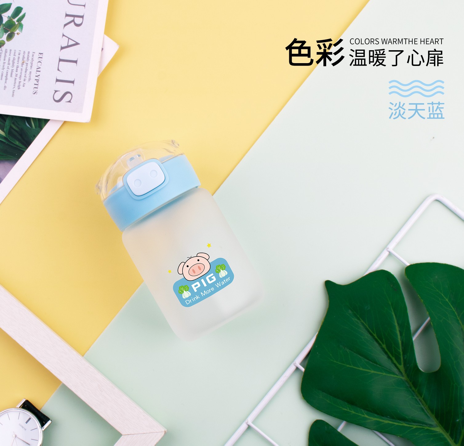 萌小猪玻璃杯240ML详情图6