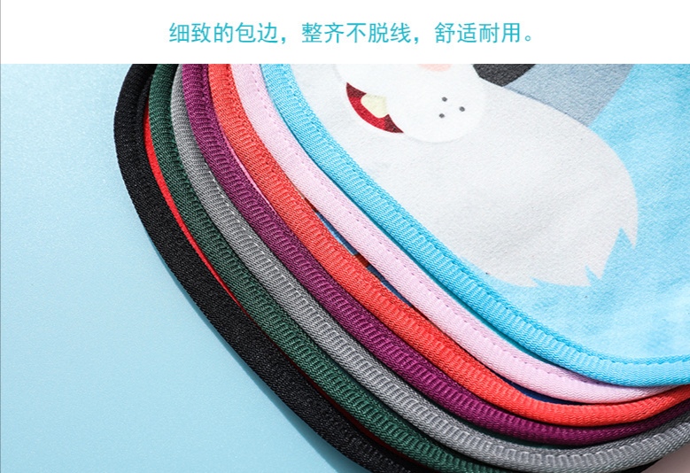 亚马逊跨境婴儿宝宝吃饭防水围兜儿童口水巾ins卡通钻石绒围嘴详情图6