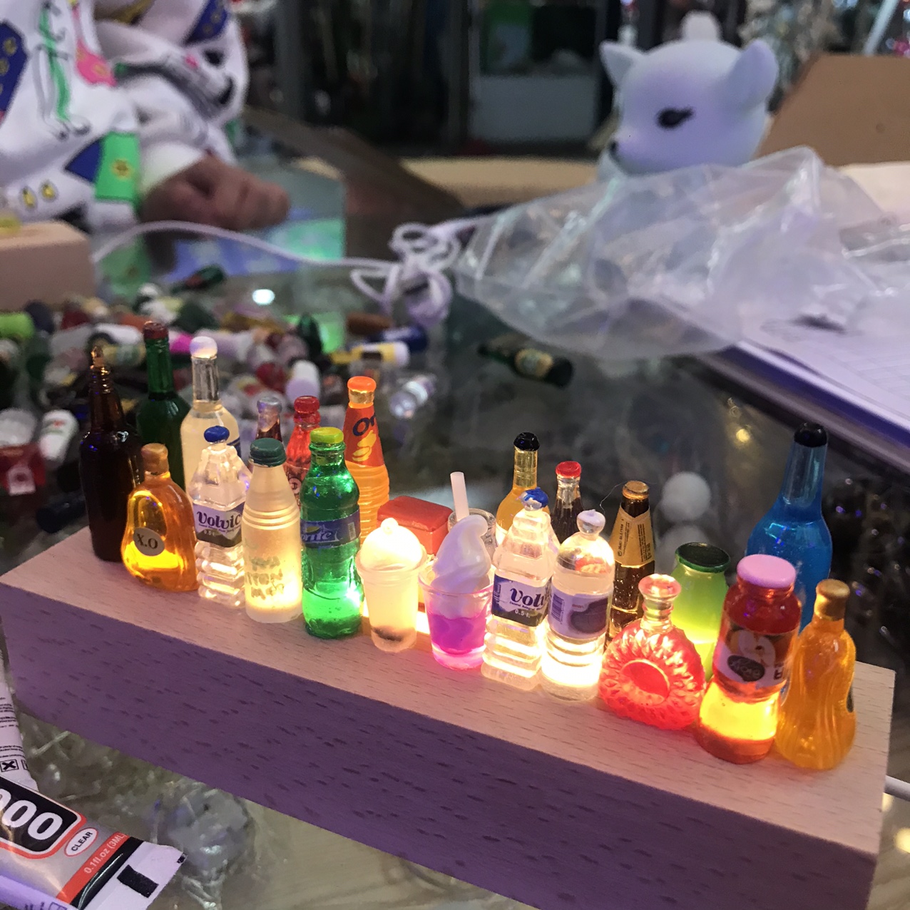 diy木艺台灯USB接口暖白灯光创意礼品拍照工具布景