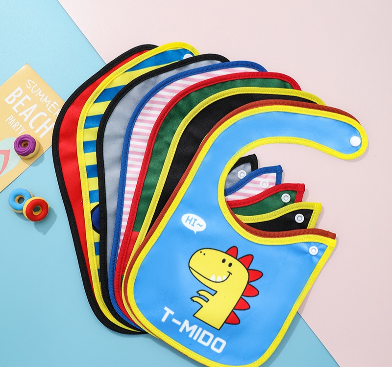 亚马逊跨境婴儿宝宝吃饭防水围兜儿童口水巾ins卡通钻石绒围嘴详情图8