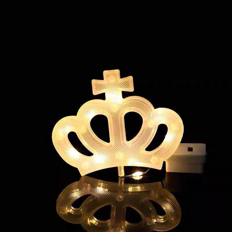 铜丝灯鲜花蛋糕烘焙装饰电子灯花店包花LED迷你灯皇冠暖白彩色