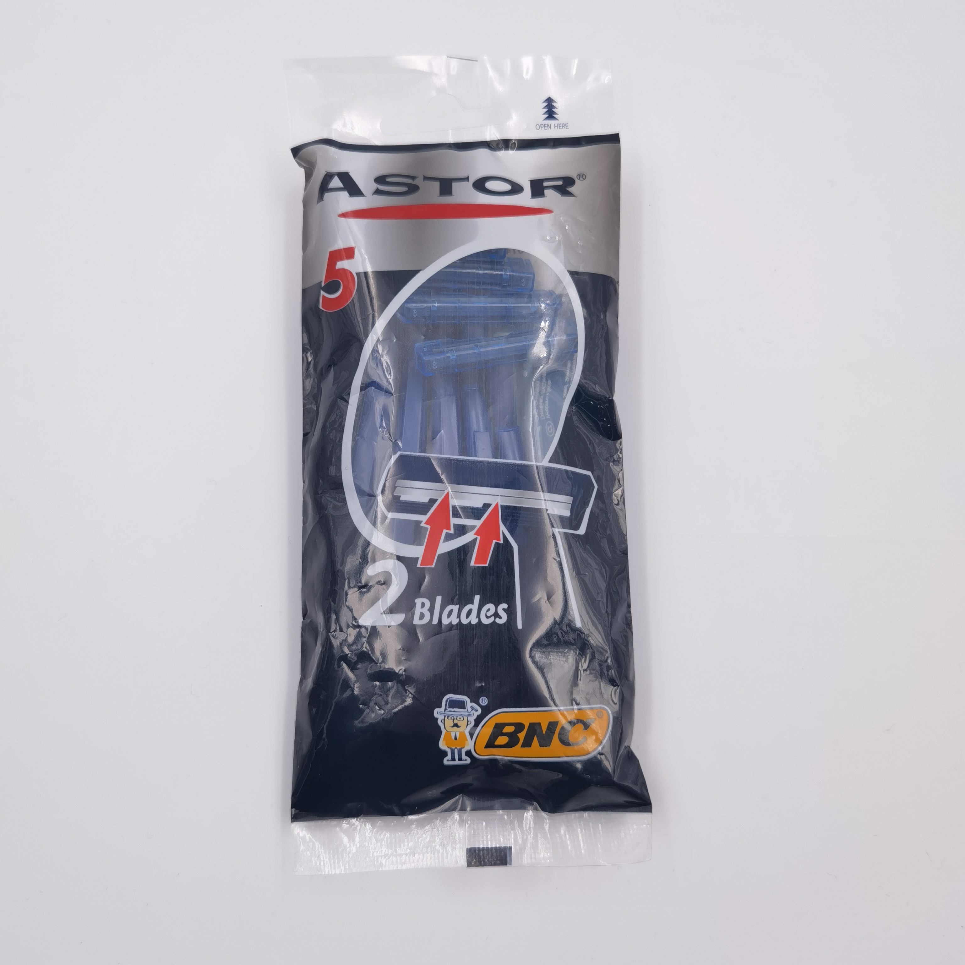 ASTOR二层进口不锈钢剃须刀BNC一次性刮胡刀