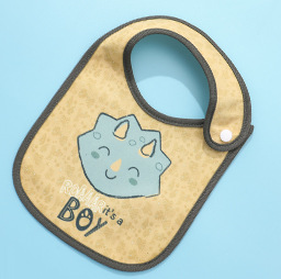 亚马逊跨境婴儿宝宝吃饭防水围兜儿童口水巾ins卡通钻石绒围嘴详情图5