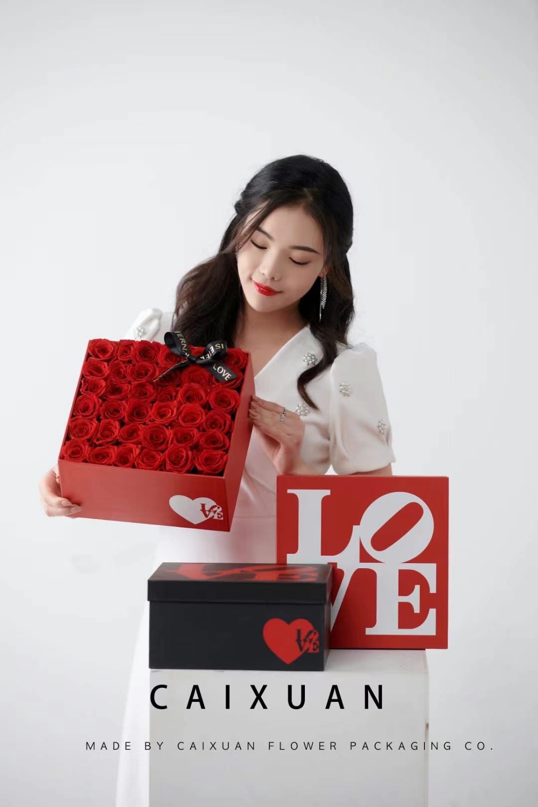 Flower Box Box Gift Box Specification drawing