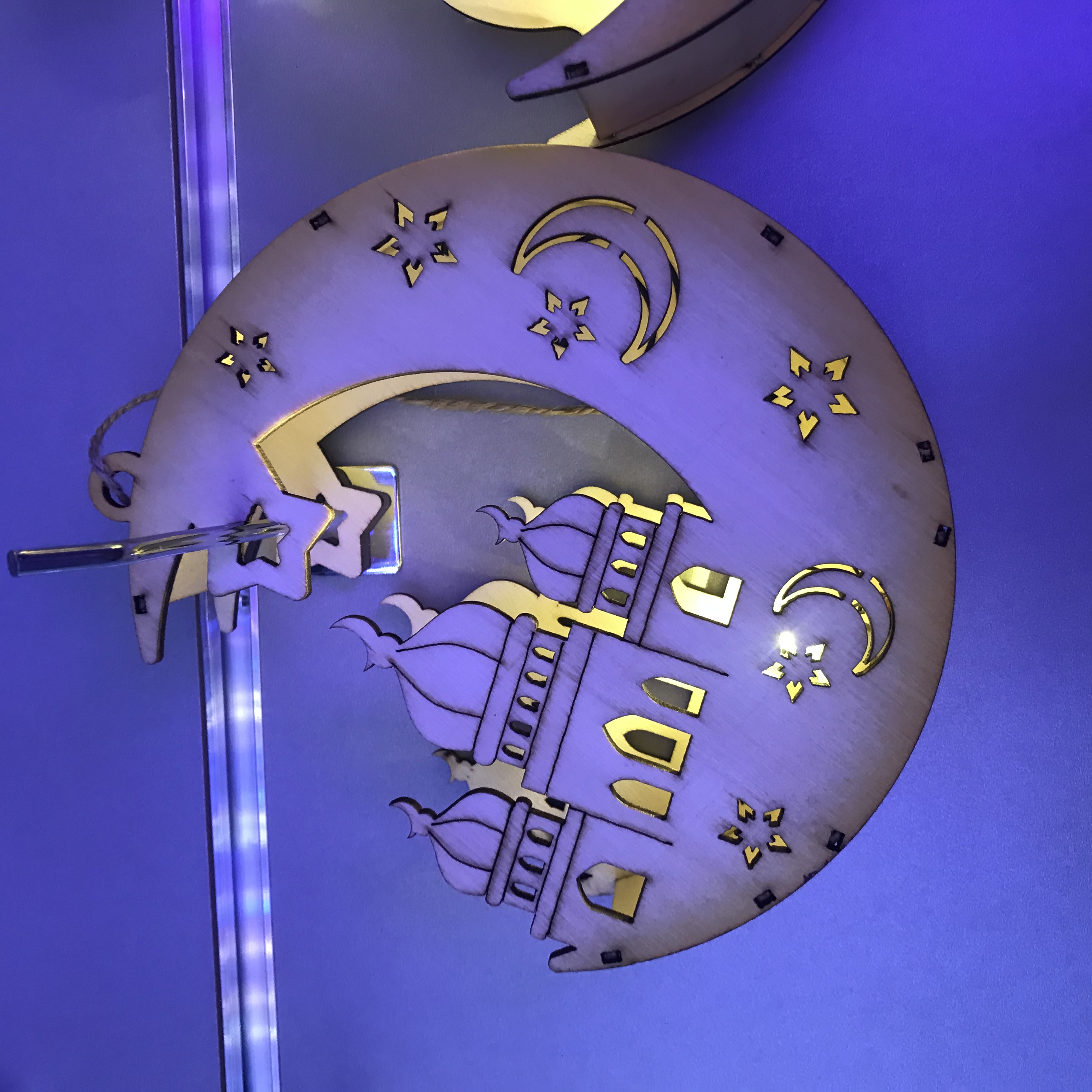 Night light, wooden castle, moon led electronic light, Eid al-Fitr decorative electronic light factory direct sales, new festival light details Picture