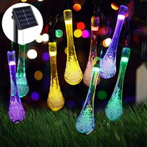 Solar water drop light color warm white outdoor lighting project waterproof decorative light
