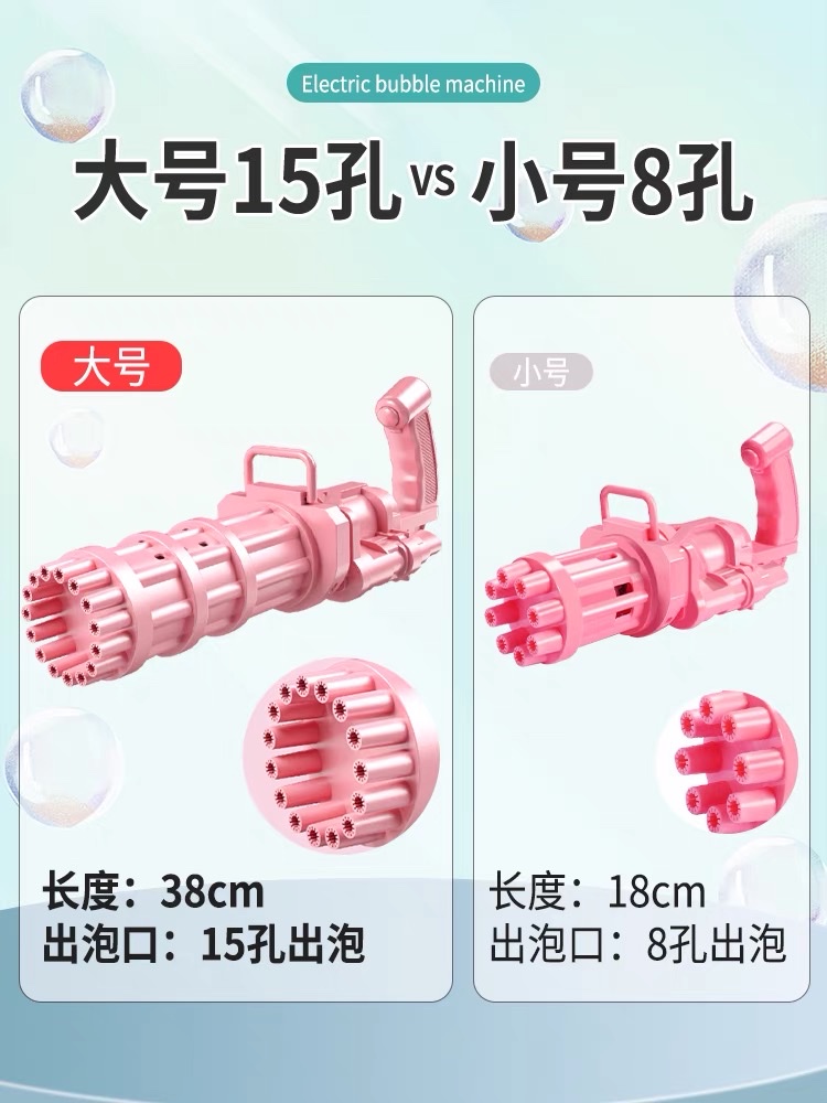 The second-generation popular large-sized Gatling bubble machine with 15 holes detail image 2
