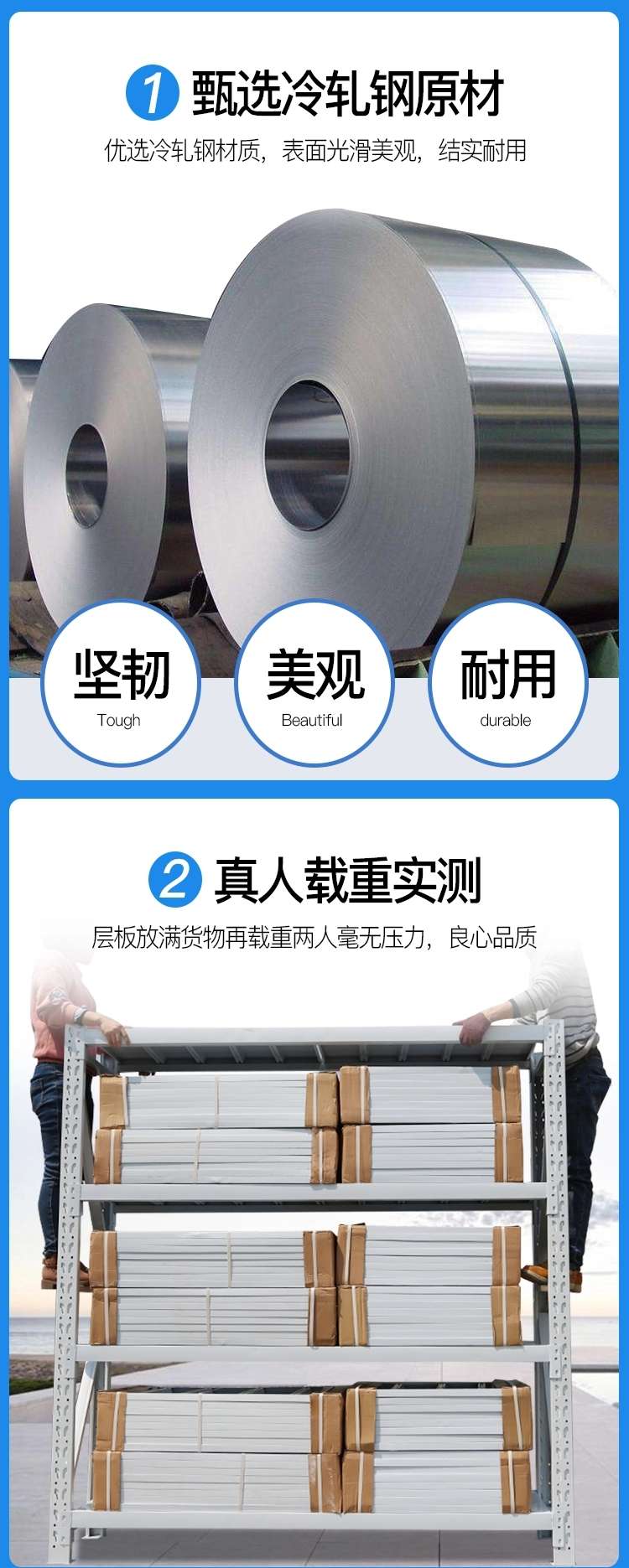 仓储货架 货架 义乌电商置物架 仓库展示架 可调节货架 储物架 铁架子详情8