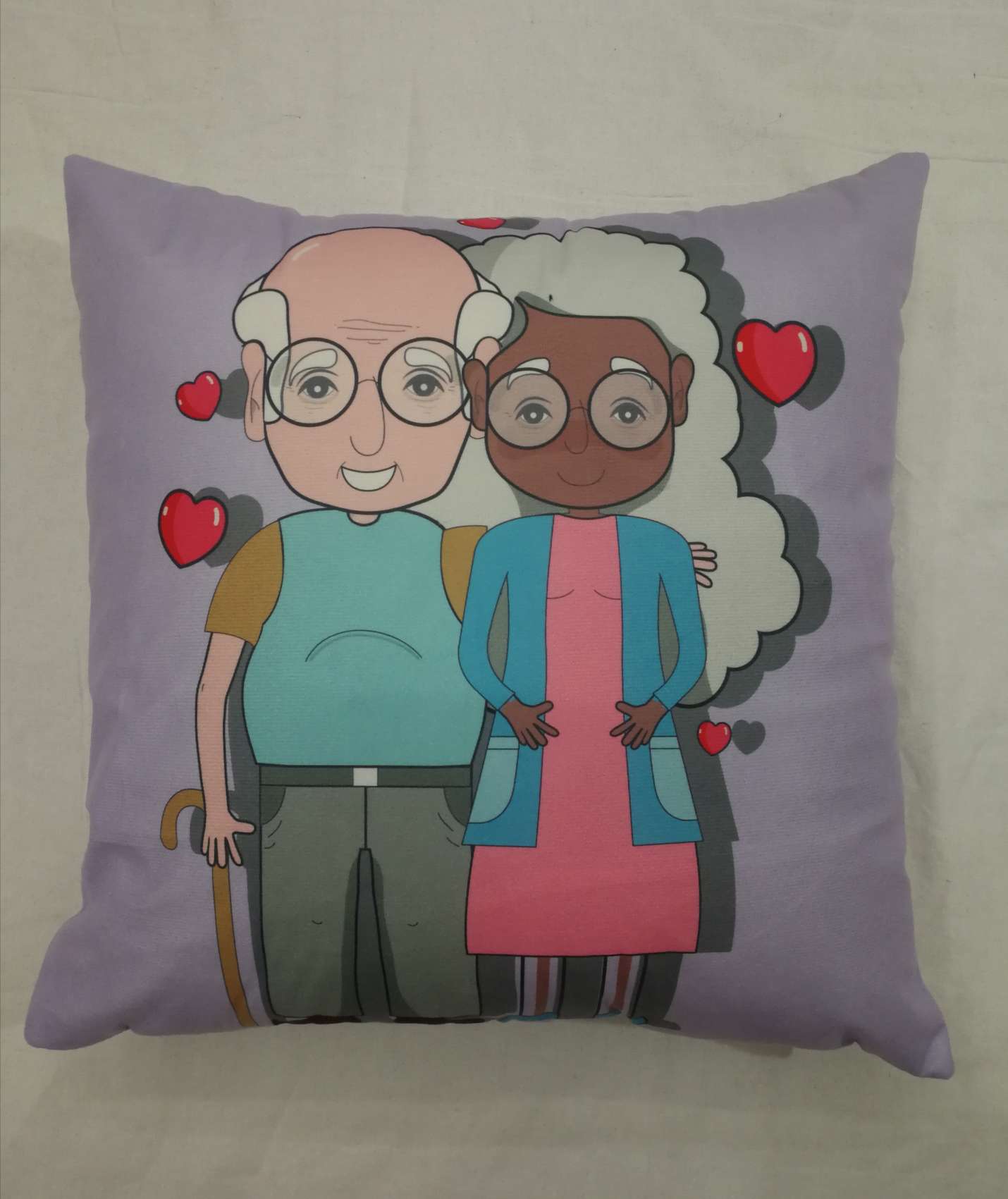 Customize Father's Day and Mother's Day cartoons based on your provided image. Pillow, cushion, backrest, pillowcase detail image 7