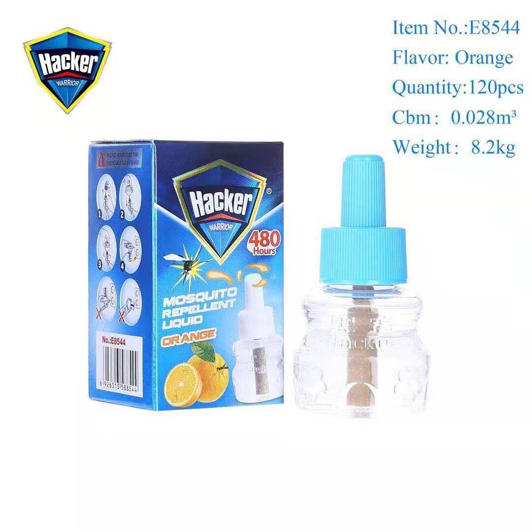 HACKER黑客电热蚊香液器驱蚊灭蚊加热甜橙蚊香水Electric mosquito repellent liqud