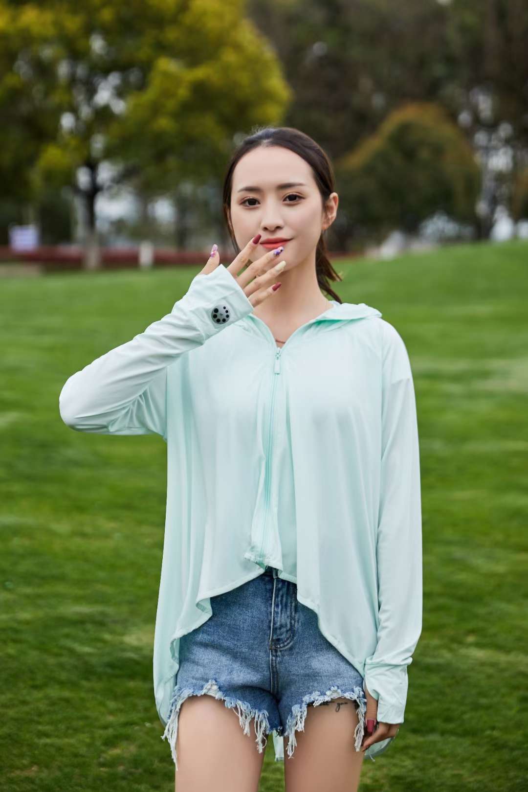 Ropa solar de seda de hielo modelo influencers Specification image