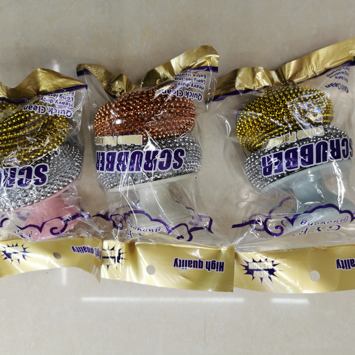 厂家直销国勇清洁球，货号：H848 2P PET+圆手柄套装