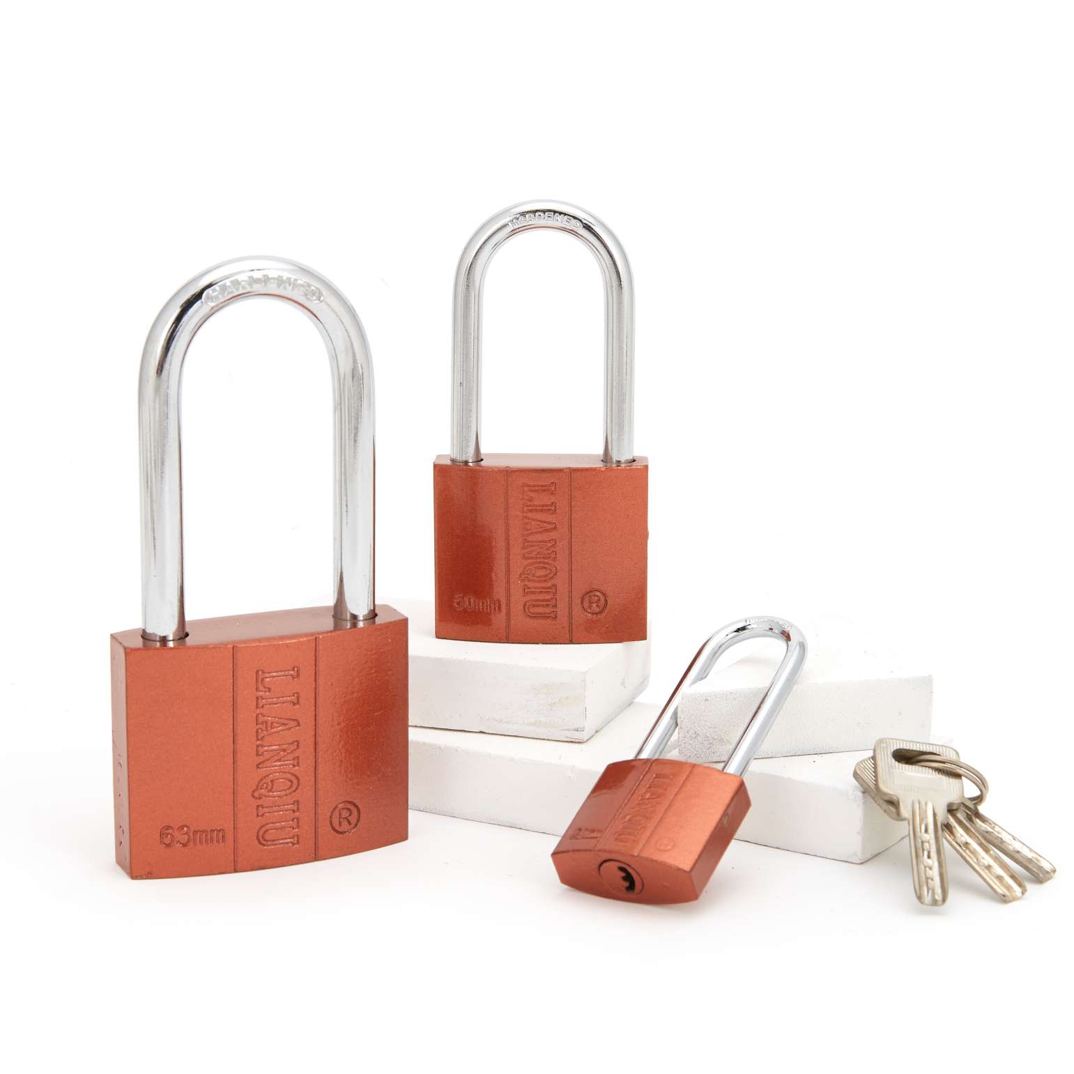 lianqiu red bronze atomic lock long beam 32mm-63mm detail image 4