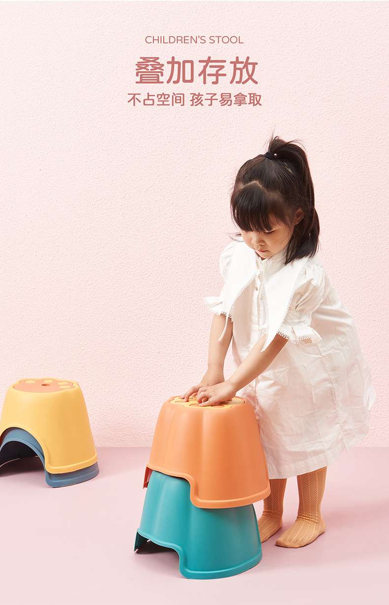 J06-6522儿童凳子幼儿园塑料防滑换鞋凳加厚凳宝宝家用创意小板凳详情图1