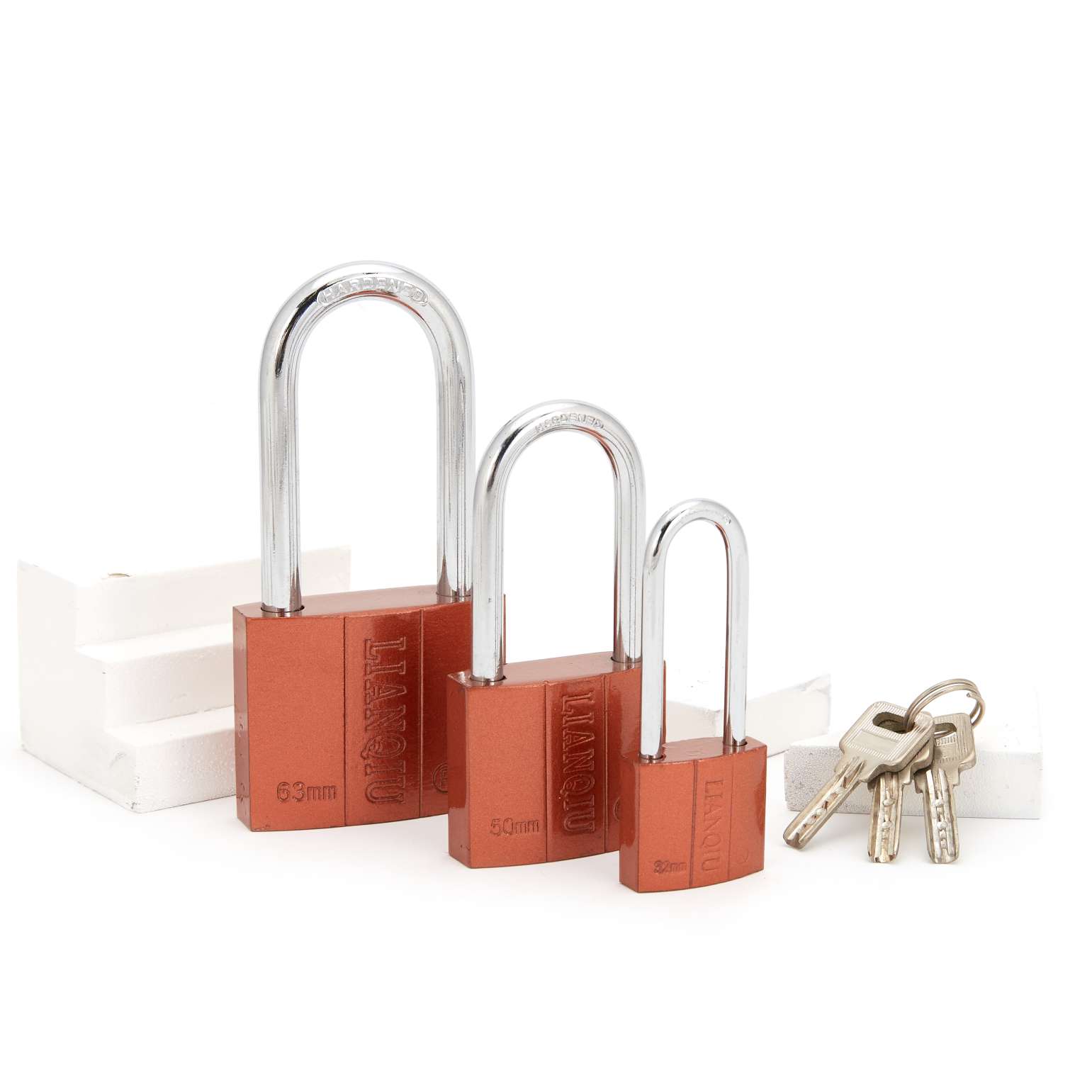 lianqiu red bronze atomic lock long beam 32mm-63mm detail image 3