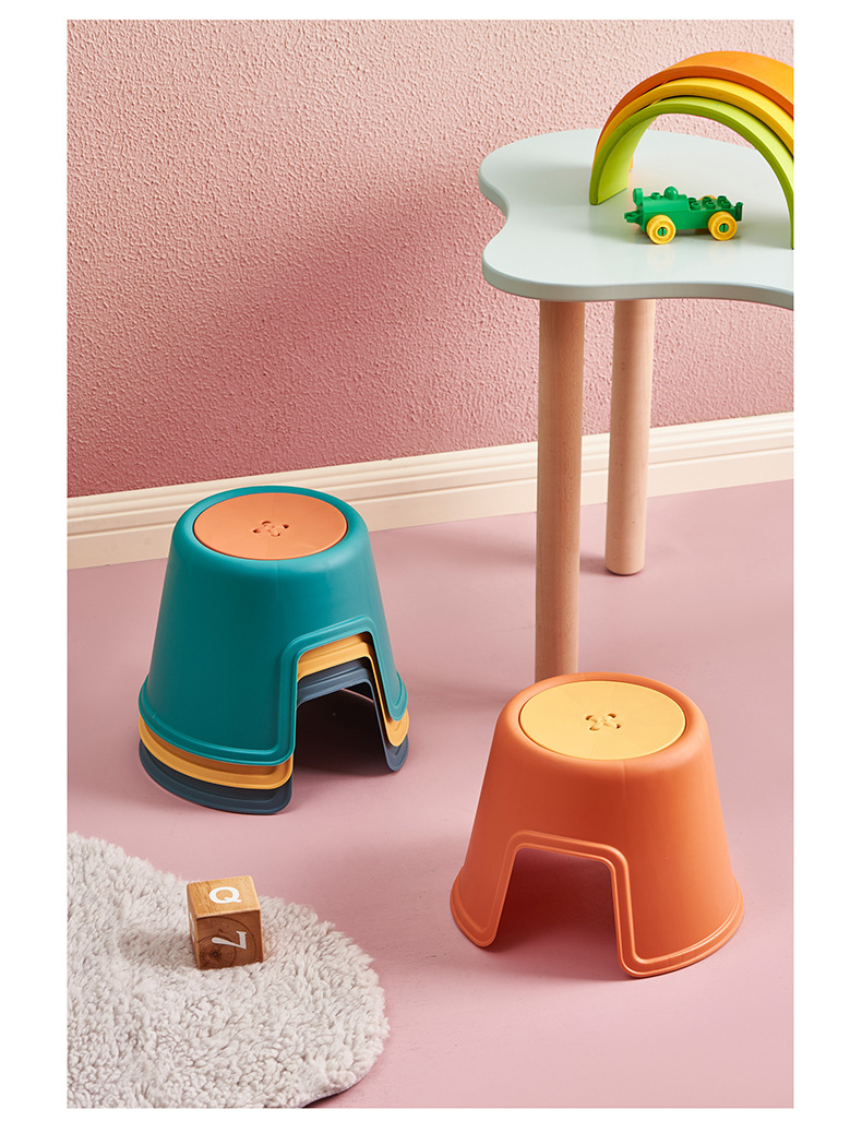 J06-6522儿童凳子幼儿园塑料防滑换鞋凳加厚凳宝宝家用创意小板凳详情图14